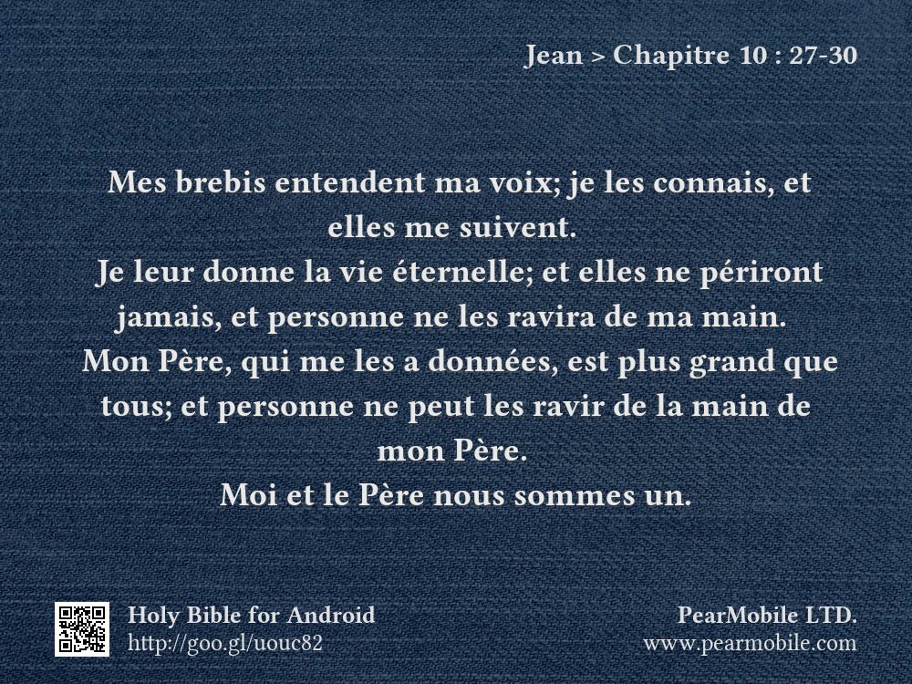 Jean, Chapitre 10:27-30